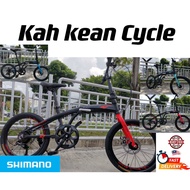 Garion Folding Bike - Aluminum Frame - 20Inch /406Rim - Disc Brake - 7Speed Shimano Gear (Ready Stoc