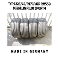🇯🇵🇯🇵  Tyre 225 / 45 / R17 Michelin Pilot Sport 4 Tyre / Tayar / Tire