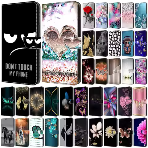 For Samsung Galaxy A17 5G Case Painted Pattern Wallet Flip Book Cover on For Samsung A17 Phone Case