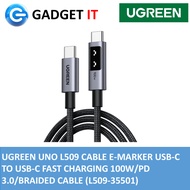 UGREEN UNO L509 CABLE E-MARKER USB-C TO USB-C FAST CHARGING 100W/PD 3.0/BRAIDED CABLE (L509-35501,L5