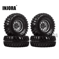 Injora Metal 4Pcs 2.2 Inch Beadlock Wheel Rim&amp; Wheel Tires