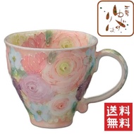 【送料無料】【工房ゆずりは】色彩優花 マグ/母の日にもおすすめ♪（かわいい ボタニカル コップ） / 食器 カップ 花柄 おもてなし 贈り物 ギフト