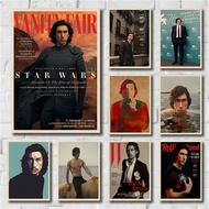 Adam Driver Painting Poster Retro Kraft Paper Dorm Room Wall Art Home Decor Poster