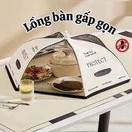Mesh table cage, foldable food cover, durable polyester fabric, size 70cm