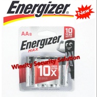 WSS (8pcs)Energizer Max AA 1.5v [8AA] Alkaline Battery New