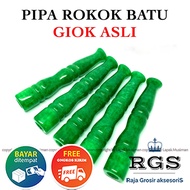 [Bayar di Tempat] PIPA ROKOK BATU GIOK ASLI