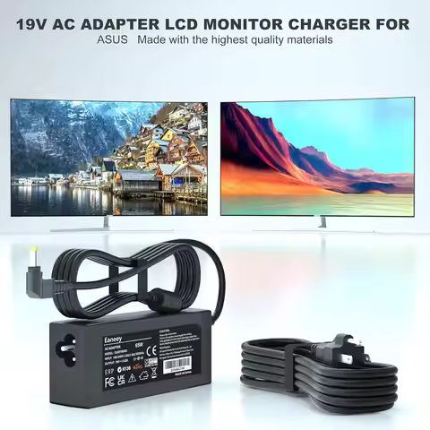 19V AC DC Adapter for A-sus 22'' 23'' 24'' 27'' LCD Gaming Monitor VG278Q VS248H-P MX279H VX239H VX2