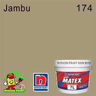 JAMBU 174 ( 7L ) NIPPON PAINT SUPER MATEX FOR WALL PAINT AND CELING FINISH CAT DINDING