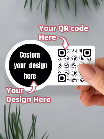 1-160 Pcs Custom PVC Labels with QR Code, Waterproof, Colorful, Personalized Stickers for Gifts, Hol