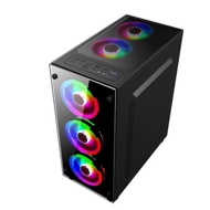 YGT KEYTECH Computer Gaming Case Tempered Glass Gaming PC / Desktop Case ATX MATX