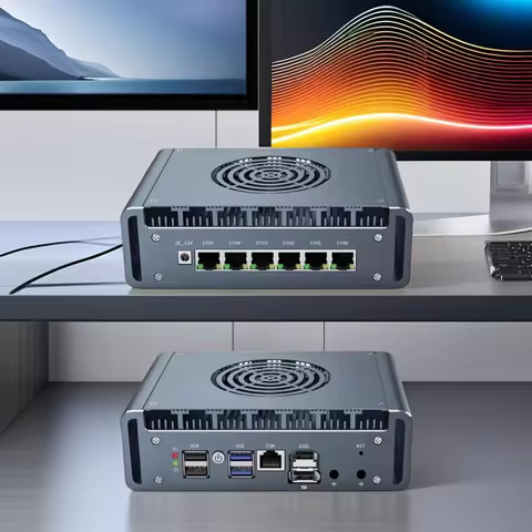 6x i226 Lan Intel N150 N100 Mini Firewall PC PfSense 16G RAM 512G SSD HD DP Pentium 8505U Linux Indu