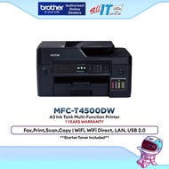Brother MFC-T4500DW A3 All in One Wireless Ink Tank Printer Inkjet Printer Auto 2-sided Print Print