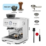 Giselle Pro 20-Bar Dual Boiler Espresso Coffee Machine with Adjustable Temperature, Milk Frothing & 