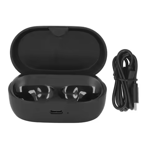 Earbud Charging Case Black USB C 600mAh Replacement Earbud Charging Box with Indicator Light for Eli