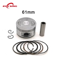 61mm Piston Kit (Pin 15mm) Ring for GY6 125cc 150cc 180cc 1P52QMI 1P57QMJ Engine Scooter ATV