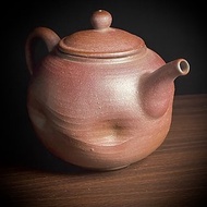柴燒粉金茶壺