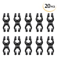 20pcs Black Organized Rubber Fishing Rod Pole Storage tip Clips Clamps Holder New