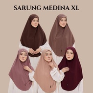 TUDUNG SARUNG MEDINA XL (B52) Mosscrepe premium jilbab instant awning boleh lipat