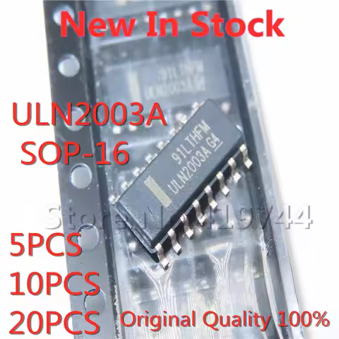 5-20PCS/LOT ULN2003 ULN2003A ULN2003ADR ULN2003AG SOP-16 SMD Compound Transistor In Stock NEW origin