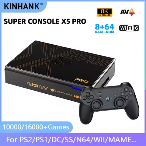 Retro Video Game Consoles Super Console X5 PRO with 320G/4T HDD 8K@60fps Android 12 For PS2/PS1/Wii/