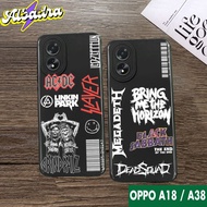Softcase OPPO A18 - A38 BAND 2 - Softcase Pro Camera - Casing Hp - Case BAND METALLICA NIRVANA BLACK