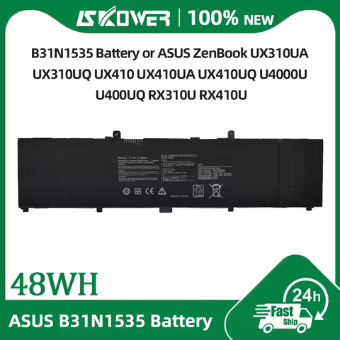 11.4V 48Wh B31N1535 Battery For ASUS ZenBook UX310 UX310UA UX310UQ UX410 UX410UA UX410UQ U4000U RX41