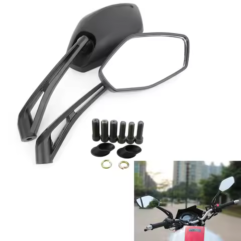 Aluminum alloy Motorcycle Rear Mirror 8/10MM Universal Mirror For Kawsaki ER6N Versys 650 1000 Vespa