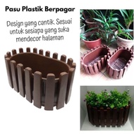 4pcs pasu pagar plastik