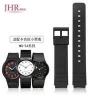 Suitable for Casio Small Black Watch Resin Rubber Watch Strap Men Women ins Style mq24 Black Silicone Student Strap