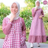 Gamis Kids Terbaru 2022 Sophie Kids Bahan Katun Kotak mix Supernova Gamis Anak Perempuan Kekinian 20