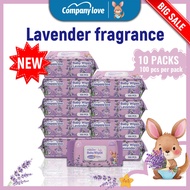 【Big Sale!】Lavender Wipes Company love 10packs 1000 Pcs Lavende Baby Wipes Alcohol-Free Mild New Bra
