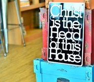 基督是我家之主 Cross/經文掛飾/壁貼/擺飾/禮品