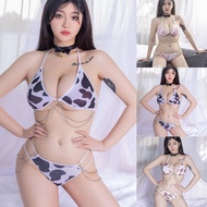 Sultry Women's GString Thong Bra Set Mini Bikini Swimwear with Bow Tie Detailing