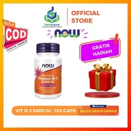 Now Foods Vitamin D-3 5000 IU 120 Softgels Vitamin D3