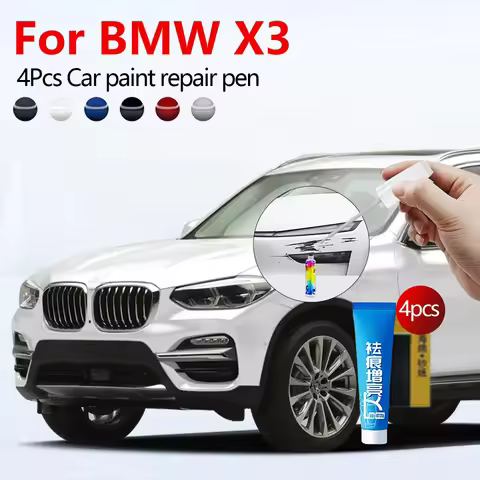 Car Paint Repair Pen For 2003-2025 BMW X3 Paint Scratch Repair Accessories 4PCS Black 416 White A96 