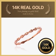 [Helene Jewelry] 14K Real Gold Almond Gold Ring