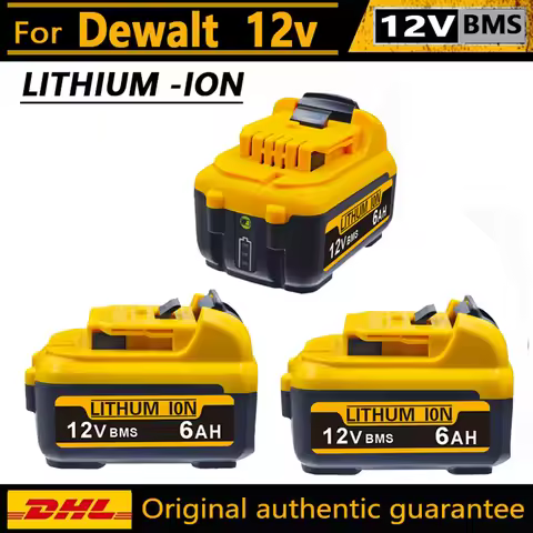 12V Replacement Lithium-ion Batteries for Dewalt DCB120 12V 3.0Ah 6000mAh Battery DCB125 DCB123 DCD7