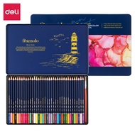 Deli Finenolo Water-Soluble Colour Pencil Lead Pensel Watercolour Pensel Warna (24/36/48/72 color)