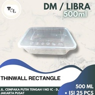 Thinwall Rectangle DM / Libra 500ML - 25Pcs murah