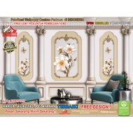 3d Custom Wallpaper 3D Molding Theme | Living Room Wallpaper | Room Wallpaper | Wallsticker