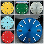 EMOTEPH Watch Dial Face, 28.5MM Dial Size Luminous Green Luminous Dial, Precise Position Hole Colorf