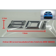 K-96 Letters Attached To The Rear Of 20i BMW 2SERIES Chrome Size 7.0X1.7cm There Is A Tape On The Ba