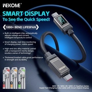 [ Smart ] Wekome Raython WDC 41, Type C to Type C LCD 100watt Cable Type C to Type C Cable/ with led