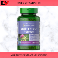 Puritan’s Pride Milk Thistle Extract 1000mg, 90/180 Softgels - Support Healthy Liver Function - Vita