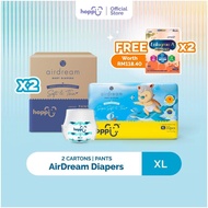 [Free Enfagrow A+ Step 3] [Carton of 2] Hoppi AirDream Baby Diaper Pants XL32/XXL28 (8 Packs) 2mm Ul