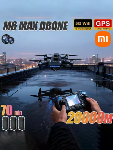 Xiaomi WIFI FPV M6 MAX Drone 8K Professional HD Camera Drones 5G GPS Brushless Motor RC 20000M Quadc