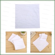 As Embroidery Tie-dye Square Useful Handkerchief for Woman Man Gentleman White Cotton Handkerchief S