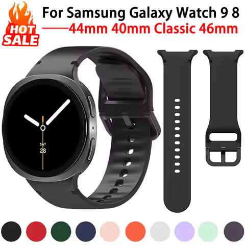 Original Strap For Samsung Galaxy Watch 8 Classic 46mm Sport Band Bracelet Correa Galaxy Watch 9 8 4