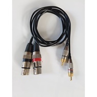 Canon female XRL RCA cable to RCA 1mtr/