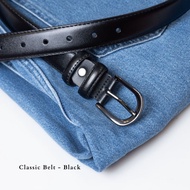 CU PANTS [2สี] เข็มขัดผู้ชาย /ผู้หญิง  CLASSIC BELT   แฟชั่นคลาสสิก ความกว้างพอดี CU common until